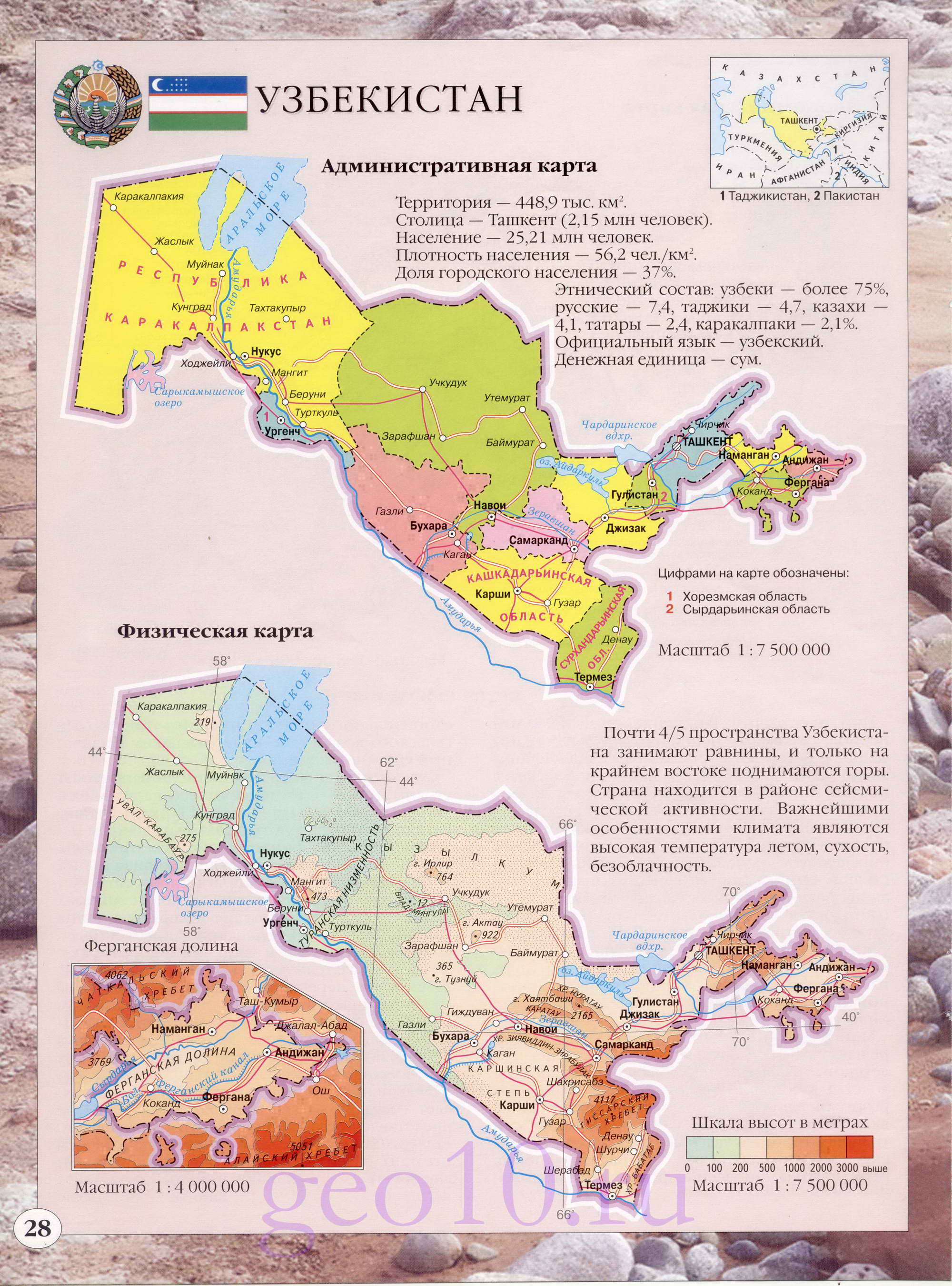Узбекистан, Карту Для Навигатора